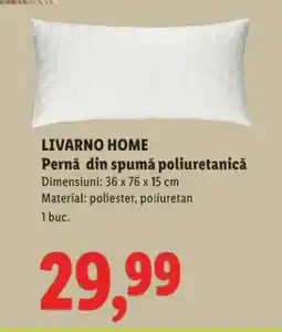 Lidl LIVARNO HOME Pernă din spumă poliuretanică Ofertă