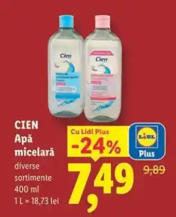 Lidl CIEN Apă micelară Ofertă