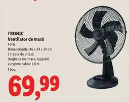 Lidl TRONIC Ventilator de masă Ofertă