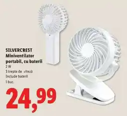Lidl SILVERCREST Miniventilator portabil, cu baterii Ofertă