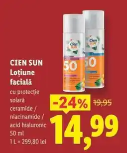 Lidl CIEN SUN Loțiune facială Ofertă