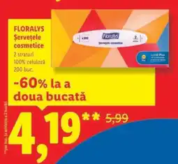 Lidl FLORALYS Șervețele cosmetice Ofertă