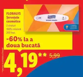 FLORALYS Șervețele cosmetice
