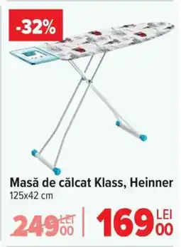 Carrefour Masă de călcat Klass, Heinner Ofertă