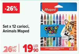 Carrefour Set x 12 carioci, Animals Maped Ofertă