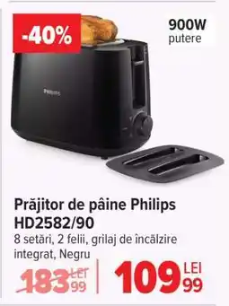Carrefour Prăjitor de pâine Philips HD2582/90 Ofertă