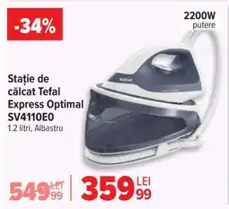 Carrefour Stație de călcat Tefal Express Optimal SV4110E0 Ofertă