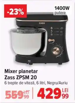 Carrefour Mixer planetar Zass ZPSM 20 Ofertă