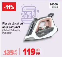 Carrefour Fier de călcat cu abur Zass A21 Ofertă
