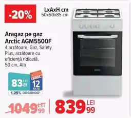 Carrefour Aragaz pe gaz Arctic AGM5500F Ofertă