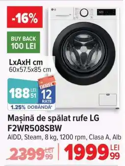 Carrefour Mașină de spălat rufe LG F2WR508SBW Ofertă