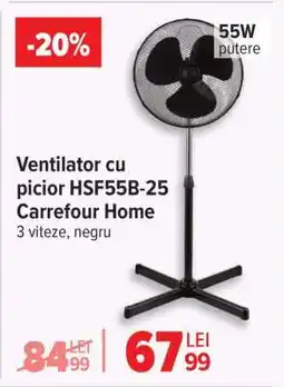 Carrefour Ventilator cu picior HSF55B-25 Carrefour Home Ofertă