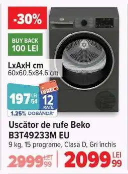 Carrefour Uscător de rufe Beko B3T49233M EU Ofertă