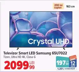 Carrefour Televizor Smart LED Samsung 65U7022 Ofertă