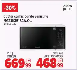Carrefour Cuptor cu microunde Samsung MG23K3515AW/OL Ofertă