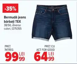 Carrefour Bermudă jeans bărbați TEX Ofertă
