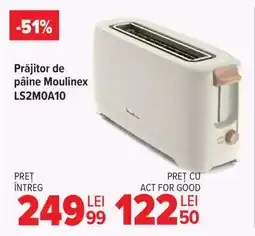 Carrefour Prăjitor de pâine Moulinex LS2M0A10 Ofertă