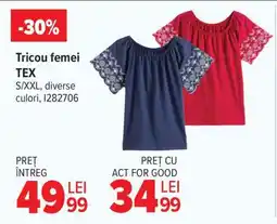 Carrefour Tricou femei TEX Ofertă