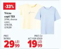 Carrefour Tricou copii TEX Ofertă
