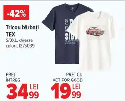 Carrefour Tricou bărbați, TEX Ofertă