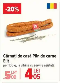 Carrefour Cârnați de casă Plin de Carne Elit Ofertă