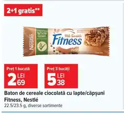 Carrefour Baton de cereale ciocolată cu lapte/căpșuni Fitness, Nestlé Ofertă
