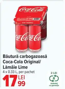 Carrefour Băutură carbogazoasă Coca-Cola Original/Lămâie Lime Ofertă