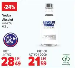 Carrefour Vodcă Absolut Ofertă