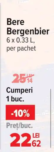 Carrefour Bere Bergenbier Ofertă