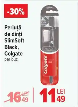 Carrefour Periuță de dinți SlimSoft Black, Colgate Ofertă