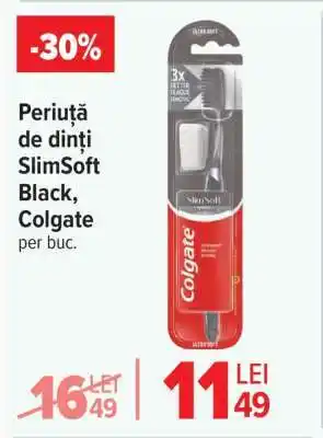 Carrefour Periuță de dinți SlimSoft Black, Colgate Ofertă
