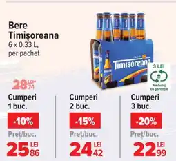 Carrefour Bere Timisoreana Ofertă