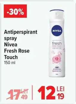 Carrefour Antiperspirant spray Nivea Fresh Rose Touch Ofertă