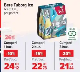Carrefour Bere Tuborg Ice Ofertă
