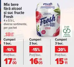 Carrefour Mix bere fără alcool și suc fructe Fresh Ofertă