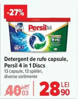Carrefour Detergent de rufe capsule Persil 4 in 1 Discs Ofertă