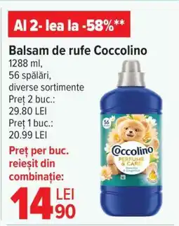 Carrefour Balsam de rufe Coccolino Ofertă