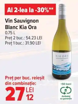 Carrefour Vin Sauvignon Blanc Kia Ora Ofertă