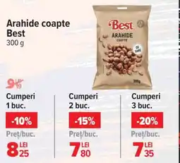 Carrefour Arahide coapte Best 300 g Ofertă