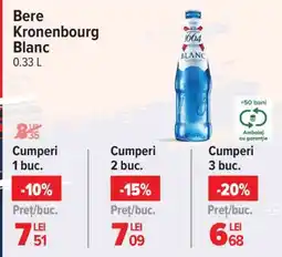 Carrefour Bere Kronenbourg Blanc 0.33 L Ofertă
