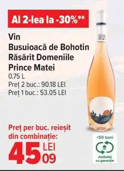 Carrefour Vin Busuioacă de Bohotin Răsărit Domeniile Prince Matei Ofertă