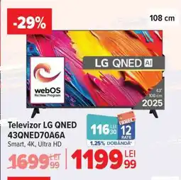 Carrefour Televizor LG QNED 43QNED70A6A Ofertă
