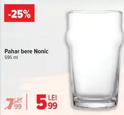 Carrefour Pahar bere Nonic Ofertă