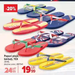 Carrefour Papuci plajă, bărbați, TEX Ofertă
