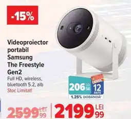 Carrefour Videoproiector portabil Samsung The Freestyle Gen2 Ofertă