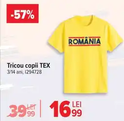 Carrefour Tricou copii TEX Ofertă