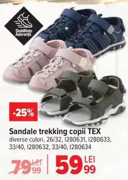 Carrefour Sandale trekking copii, TEX Ofertă