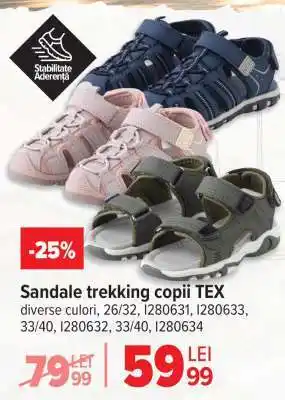 Sandale trekking copii, TEX