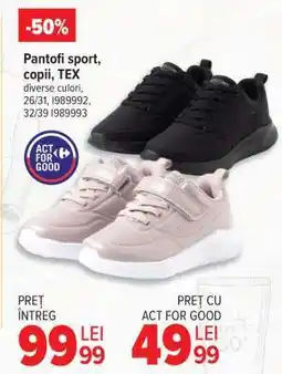 Carrefour Pantofi sport copii TEX Ofertă