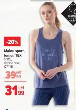 Carrefour Maiou sport, femei, TEX Ofertă